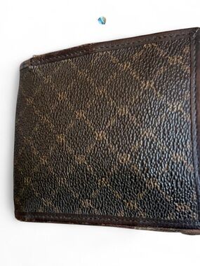 Rioni made in Italy Brown Monogram Leather Bi-Fold Wallet